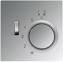 Лицевая панель Jung LS990 metal для терморегулятора хром картинка